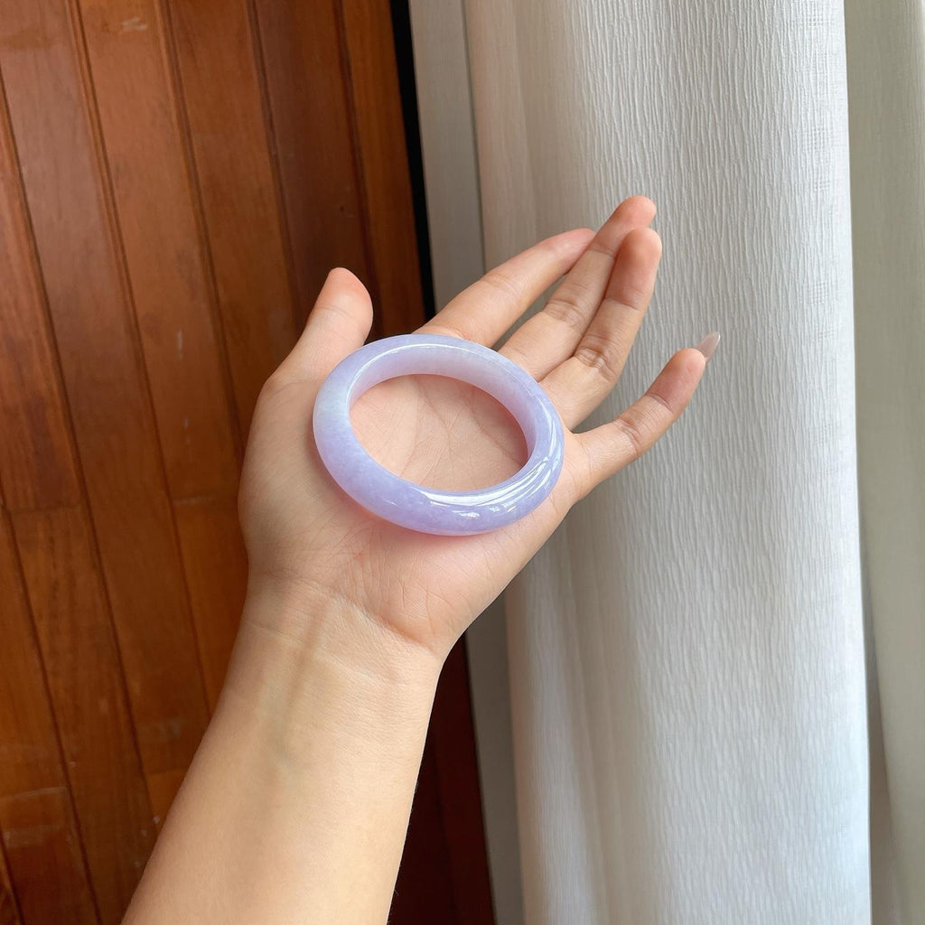 糯冰紫罗兰翡翠平安镯（50.5mm）（yc310950）