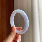 糯冰淡春底翡翠平安镯（55.6mm)（yc378036）