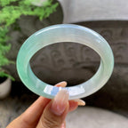 糯冰种湖水绿平安镯（56.8mm）（yc203702）