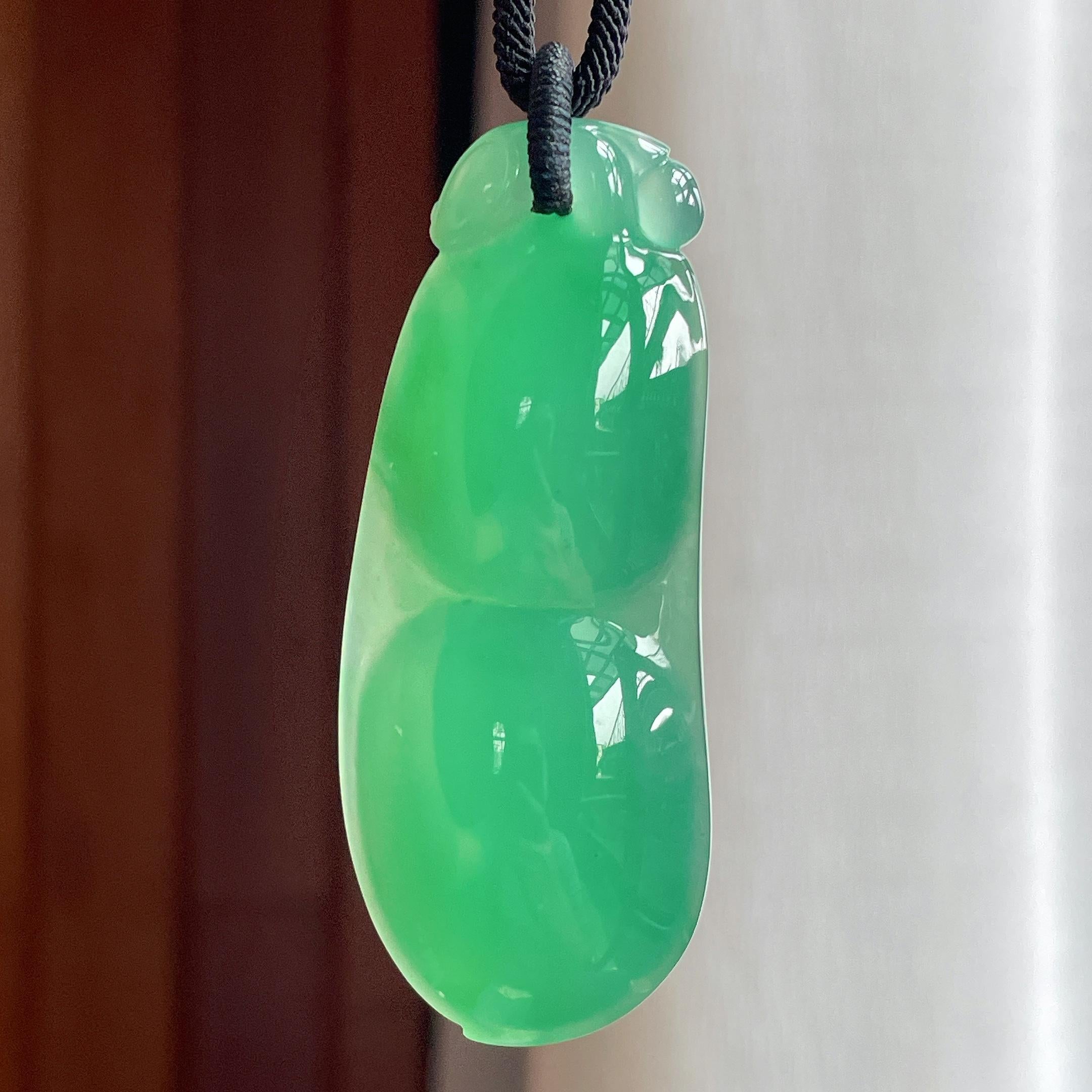 冰种满绿翡翠豆子（yc430920）