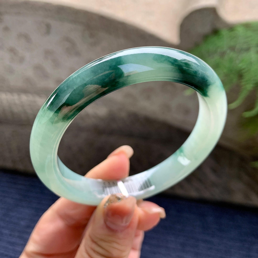 细糯种飘花平安镯（58.6mm）（yc297965）