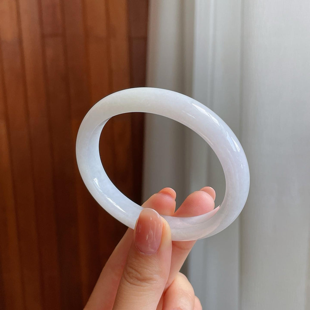 糯冰白月光翡翠贵妃镯（59mm)（yc323209）
