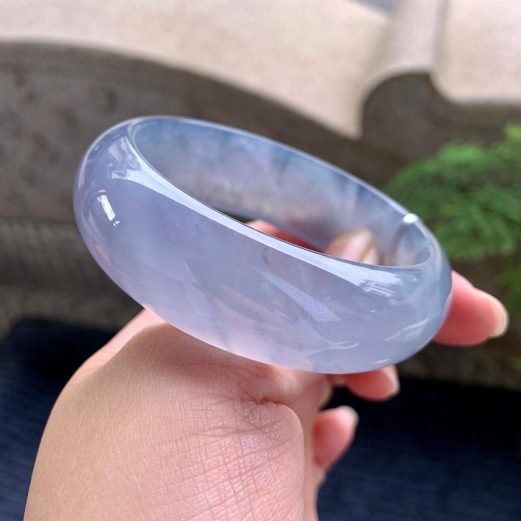 冰种紫罗兰宽版轮胎手镯（58.6mm）（yc252993）