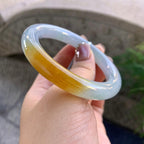 糯冰种黄翡圆条手镯（54.3mm）（yc276215）