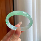 糯冰飘花翡翠贵妃镯（53.6mm）（yc270329）