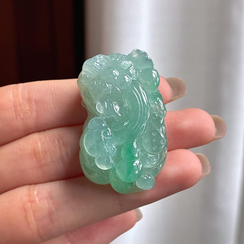 糯冰晴底貔貅 天然缅甸A货翡翠（yc454914）