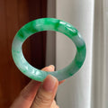 糯冰带色翡翠平安镯（56mm）（yc376717）