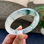 糯冰种飘花平安镯（57.7mm）（yc233906）