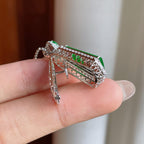 18k真金真钻镶糯冰满绿翡翠无事牌（yc246176）