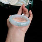 糯种飘花翡翠手镯（56mm）（yc017168）