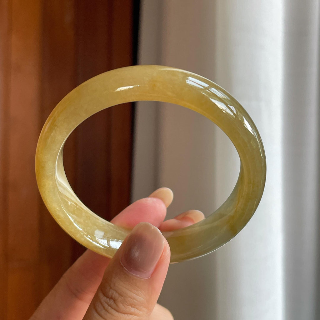 冰箱黄翡翡翠平安镯（57.6mm）（yc423972）