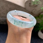 糯冰种飘花平安镯（58.6mm）（yc195930）