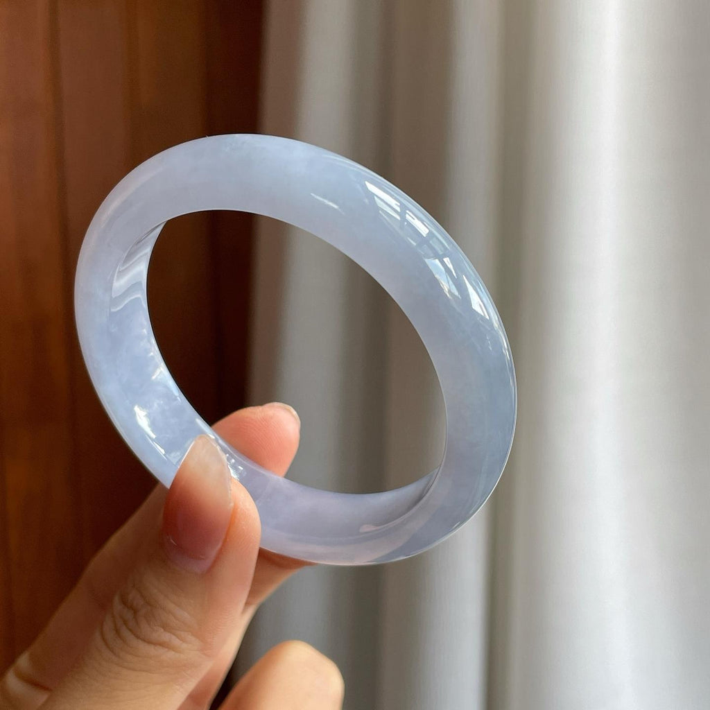 冰种紫罗兰翡翠平安镯（54.5mm）（yc312898）