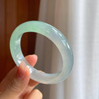 冰种晴底翡翠平安镯（56.5mm）（yc314108）