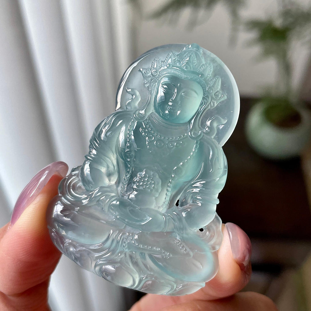 冰种蓝水晴水度母挂件（yc312576）