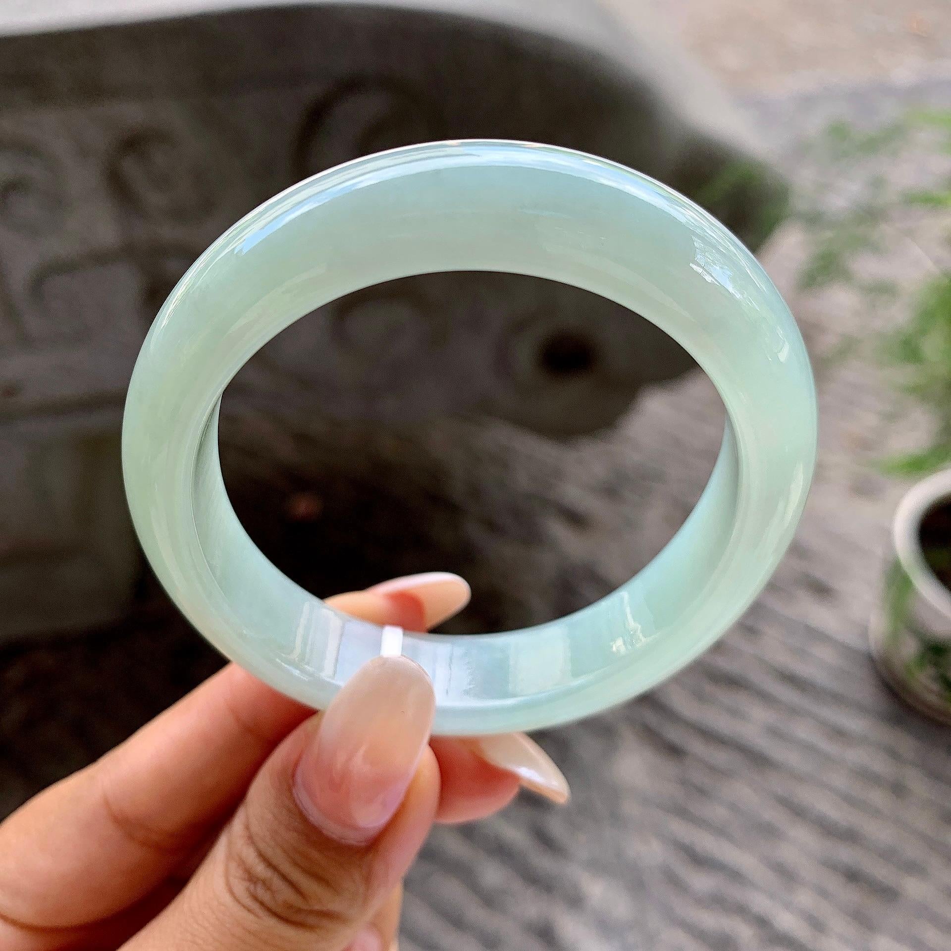 细糯种晴底贵妃手镯（56.5mm）（yc202391）