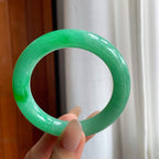 糯种满色圆条翡翠手镯（54mm）（yc238191）