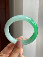 冰种阳绿平安镯（56mm）