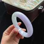 糯冰春彩正圈翡翠手镯（55.7mm）