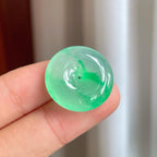 冰种带色翡翠平安扣（yc247656）