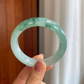糯冰飘花翡翠平安镯（57.6mm）（yc278732）