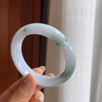 糯冰飘花翡翠平安镯（56.5mm）（yc423116）