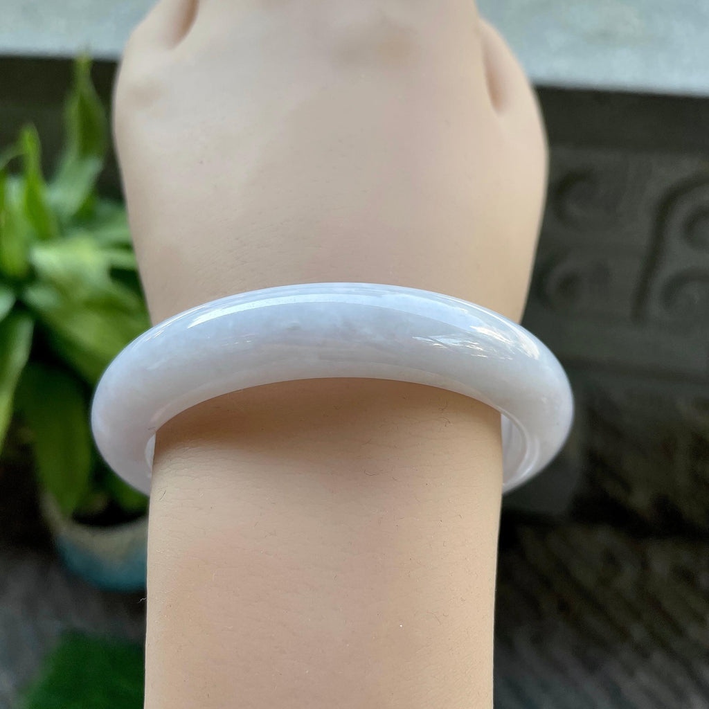 糯种淡粉底平安镯（56mm）（yc310096）