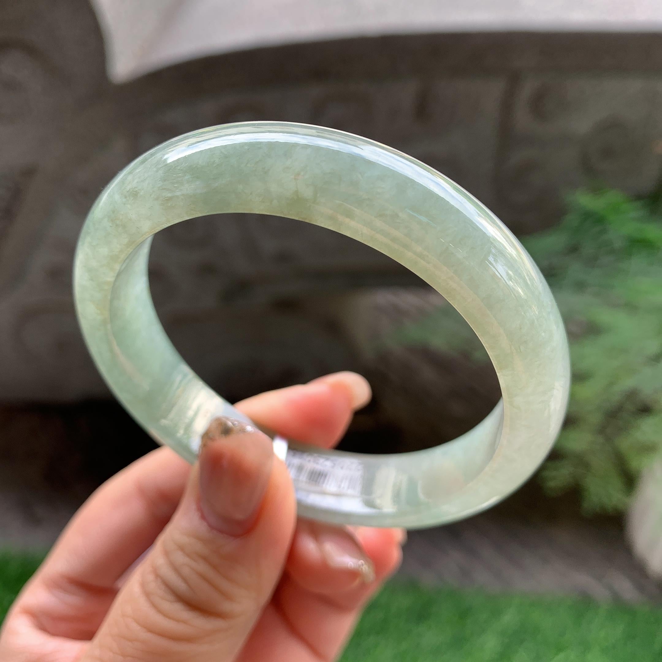 细糯种淡晴底平安镯（56mm）（yc293328）