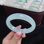 冰种蓝晴底正圈翡翠手镯（57.8mm）