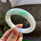 糯种白底青平安镯（52.7mm）（yc308178）