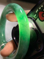 糯种满绿圆条手镯（57.7mm）（yc263454）
