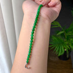 糯冰种满绿小米珠手链（yc221409）