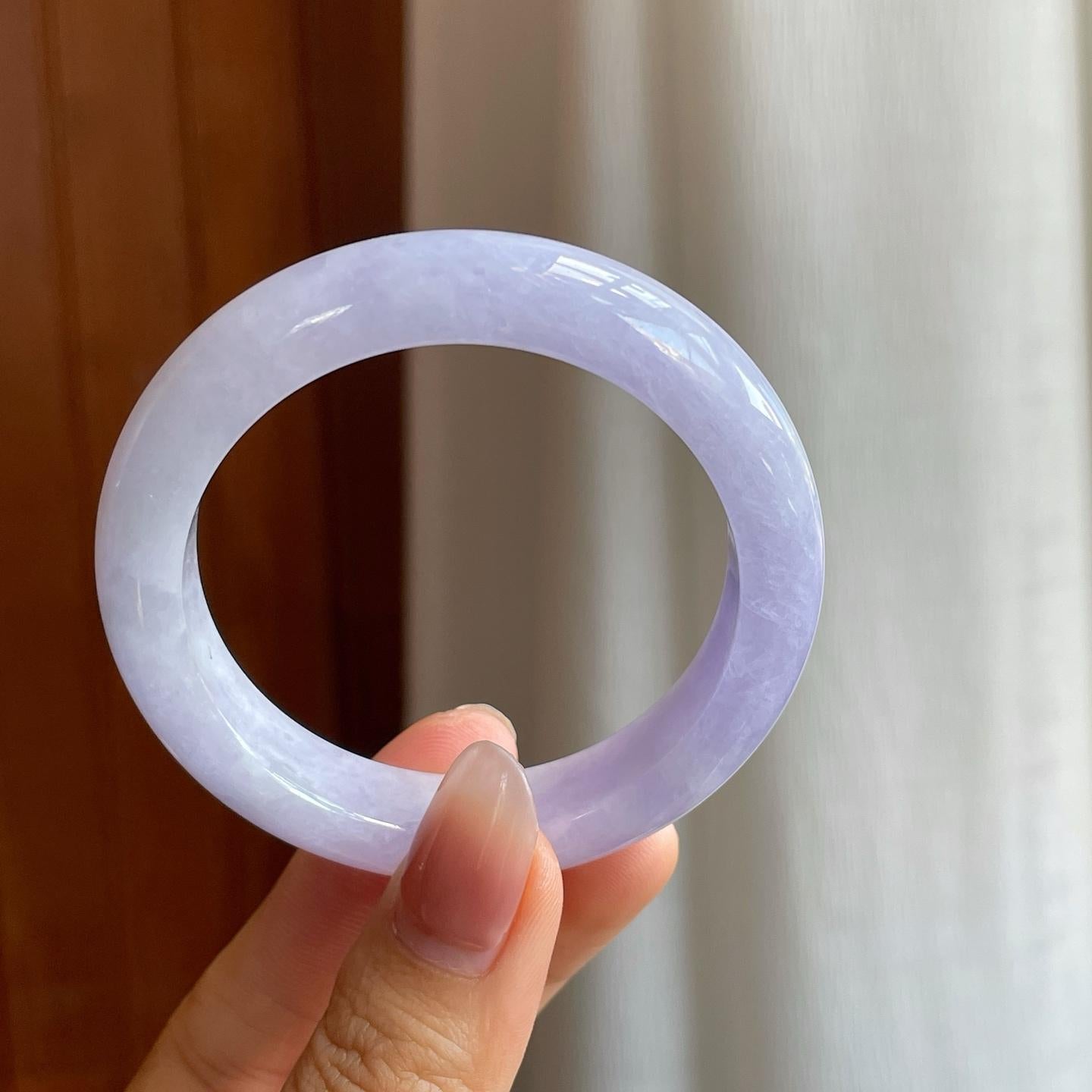 糯冰紫罗兰翡翠平安镯（50.5mm）（yc313016）