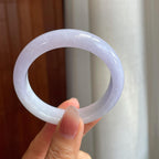 糯冰淡紫罗兰翡翠平安镯（53mm)（yc316578）