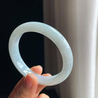 糯冰带色翡翠平安镯（58.2mm)（yc348933）