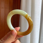 糯冰红翡翡翠圆条手镯（57mm）（yc400199）