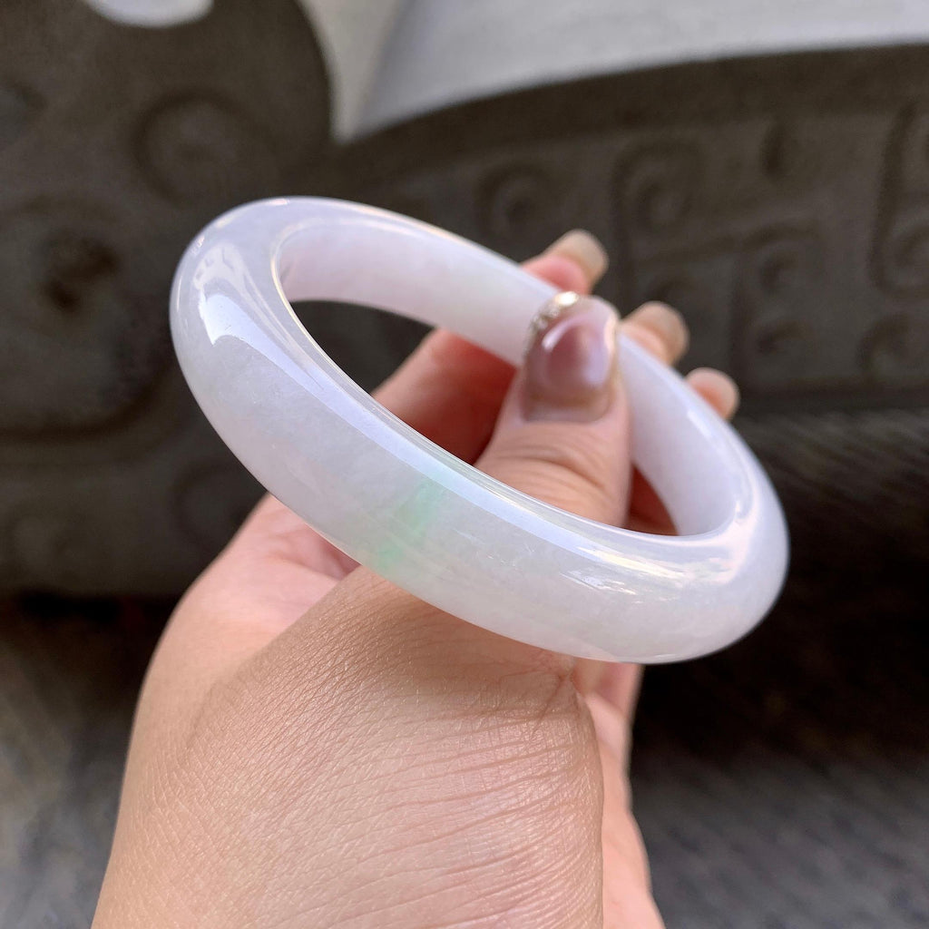 糯种飘绿平安镯（56.6mm）（yc296331）
