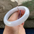 细糯种带底色正圈平安镯55.3圈       天然缅甸A货翡翠（yc423790）