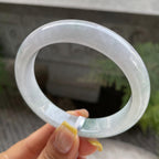 细糯种飘花正圈平安镯57.8圈      天然缅甸A货翡翠（yc387360）