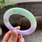 细糯种春彩飘花圆条手镯（58.2mm）