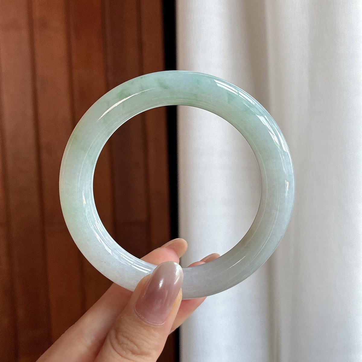 糯冰飘花圆条手镯 56圈（yc726527）