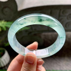 冰种飘花小宽版轮胎手镯（58mm）（yc253748）