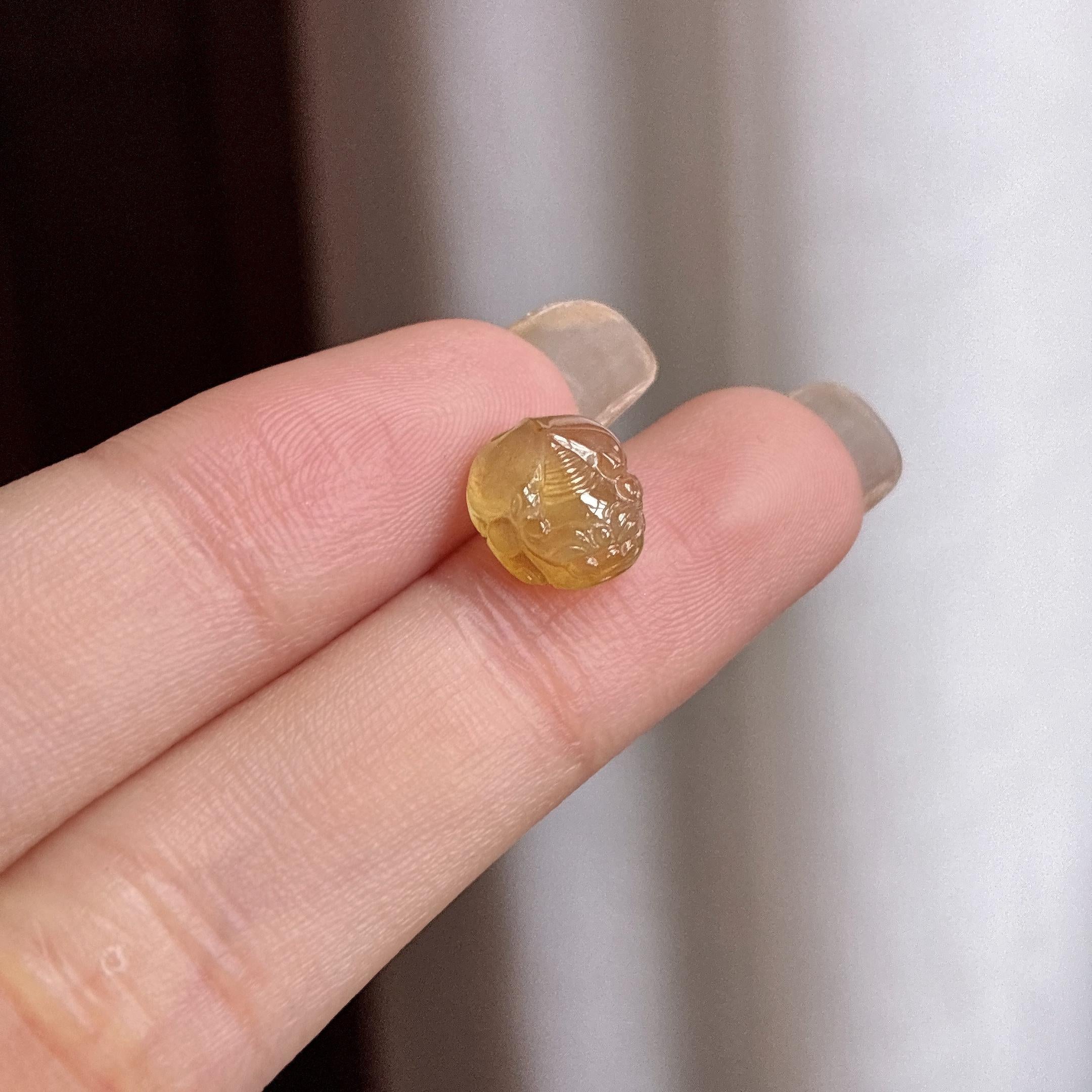 冰种黄翡貔貅 天然缅甸A货翡翠（yc481772）