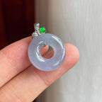 18k金扣冰种紫罗兰翡翠甜甜圈（yc248547）