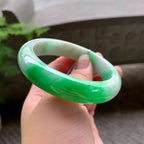 糯种飘阳绿平安镯（59.6mm）（yc202336）