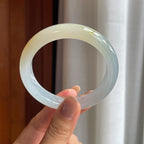 糯冰黄翡翡翠平安镯（56.5mm）（yc411293）