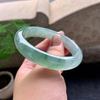 糯冰种飘花平安镯（57.2mm）（yc196519）