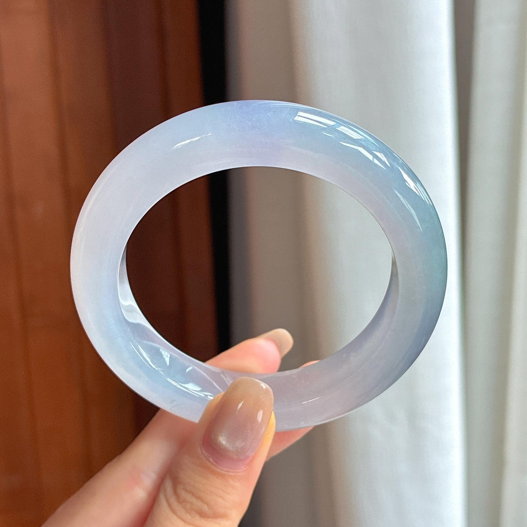 Vòng tay bình an băng chủng khởi quang tử la lan chính khuyên 54 khuyên Ngọc phỉ thúy tự nhiên Miến Điện A (yc450804)
