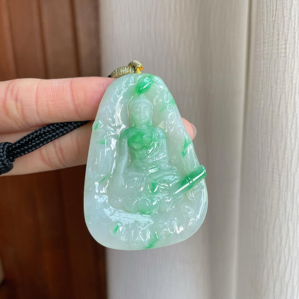 糯冰飘花翡翠阿弥陀佛（yc295053）