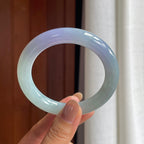 糯冰晴底紫罗兰翡翠圆条手镯（55.8mm）（yc412133）